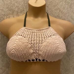 Xhilaration Pink Crochet Bikini Top